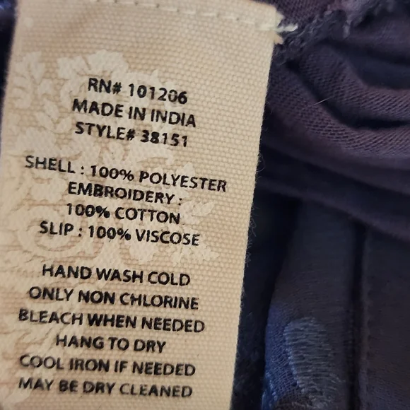 Soft Surroundings Ibiza Georgette Embroidered Maxi Dress Size PS - Picture 12 of 12